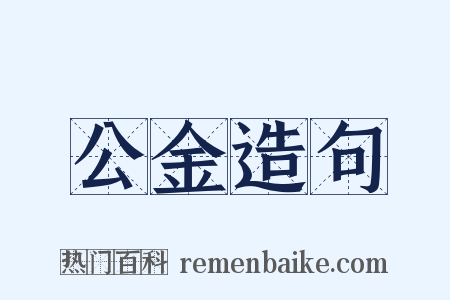 公金造句是什么意思的图片